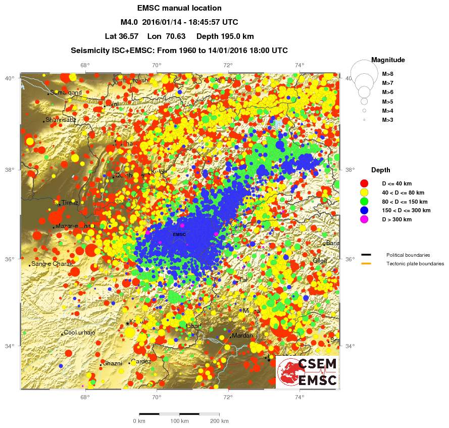 regional historical seismicity