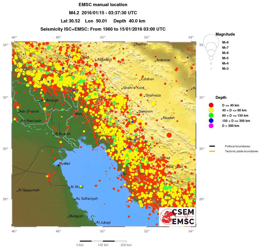 regional historical seismicity