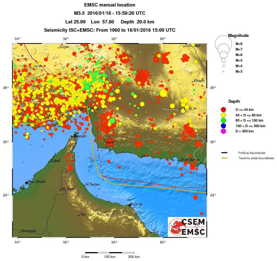regional historical seismicity