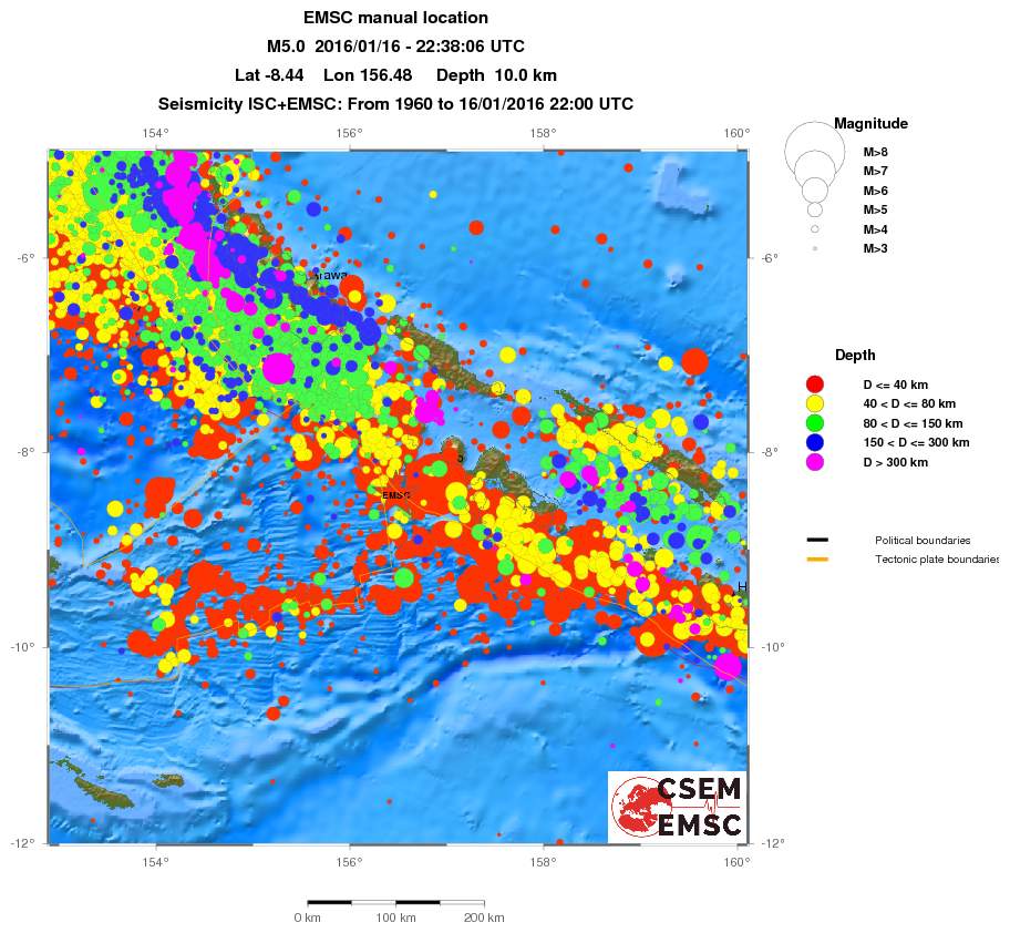 regional historical seismicity