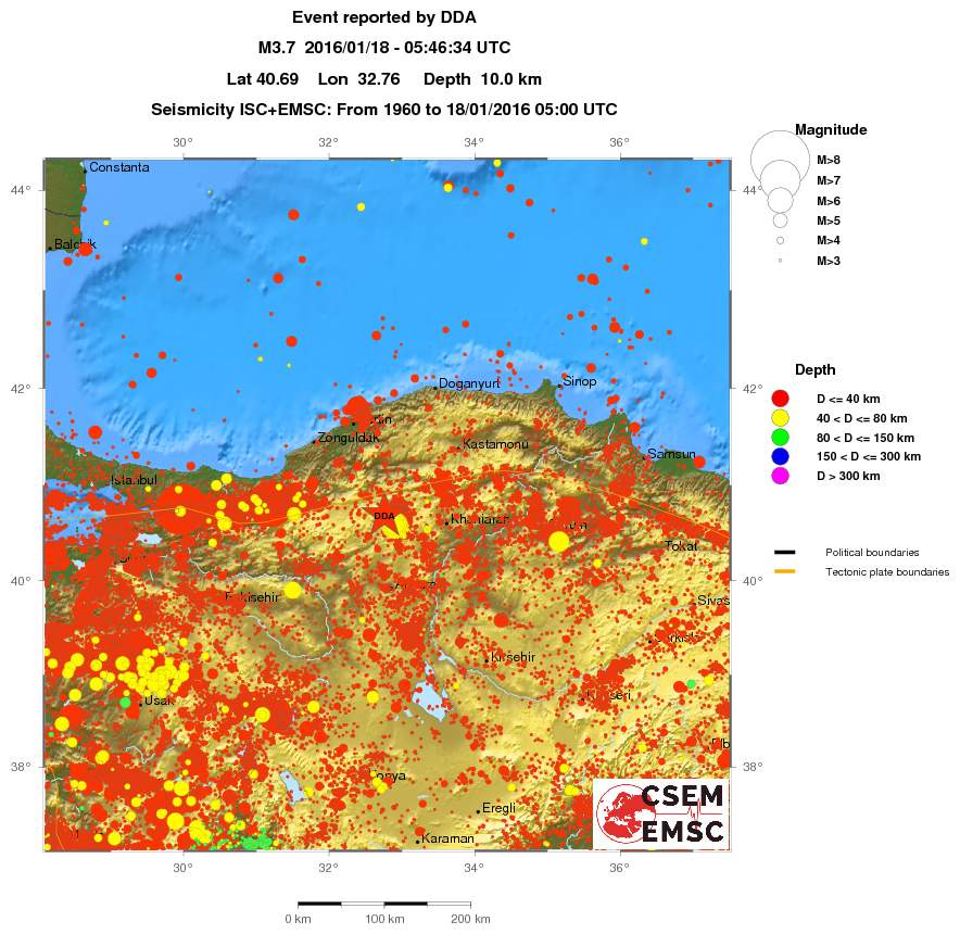 regional historical seismicity