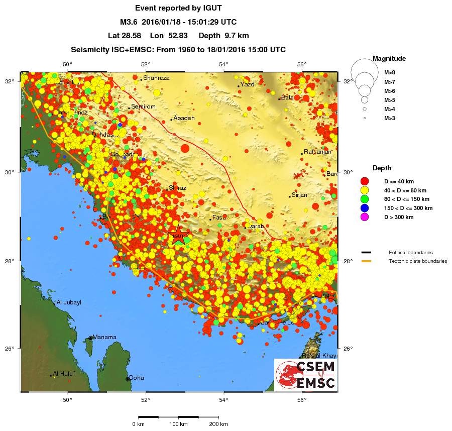 regional historical seismicity