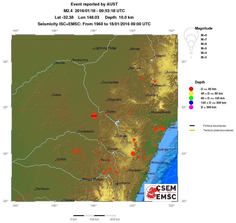 regional historical seismicity
