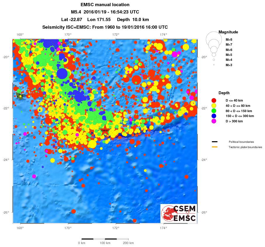 regional historical seismicity
