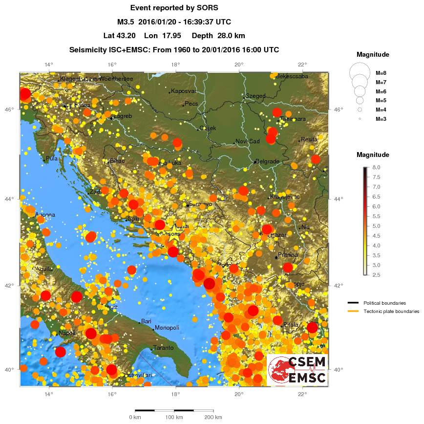 regional magnitude historical seismicity