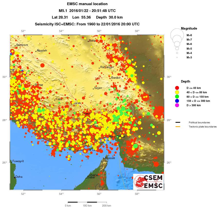 regional historical seismicity