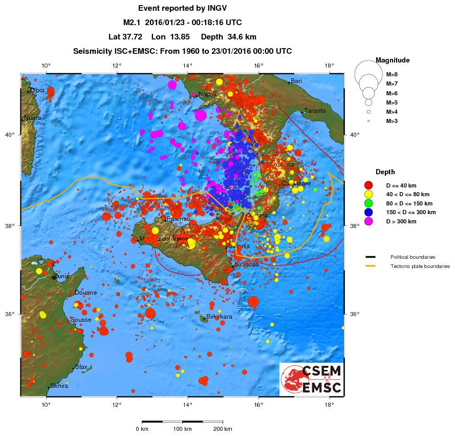 regional historical seismicity