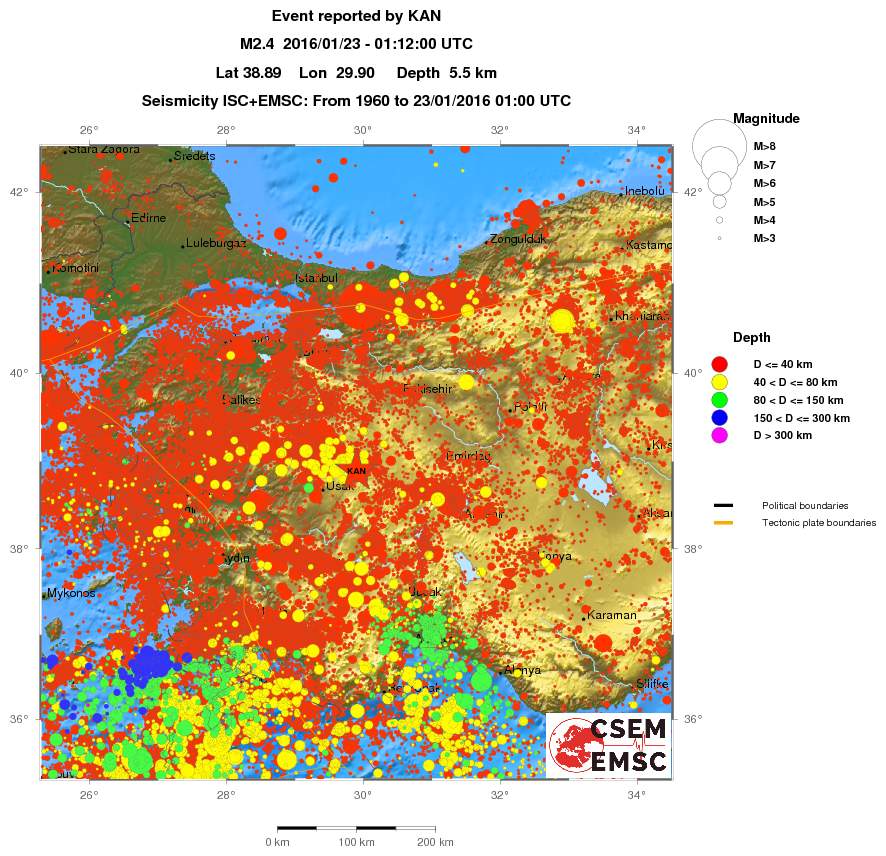 regional historical seismicity