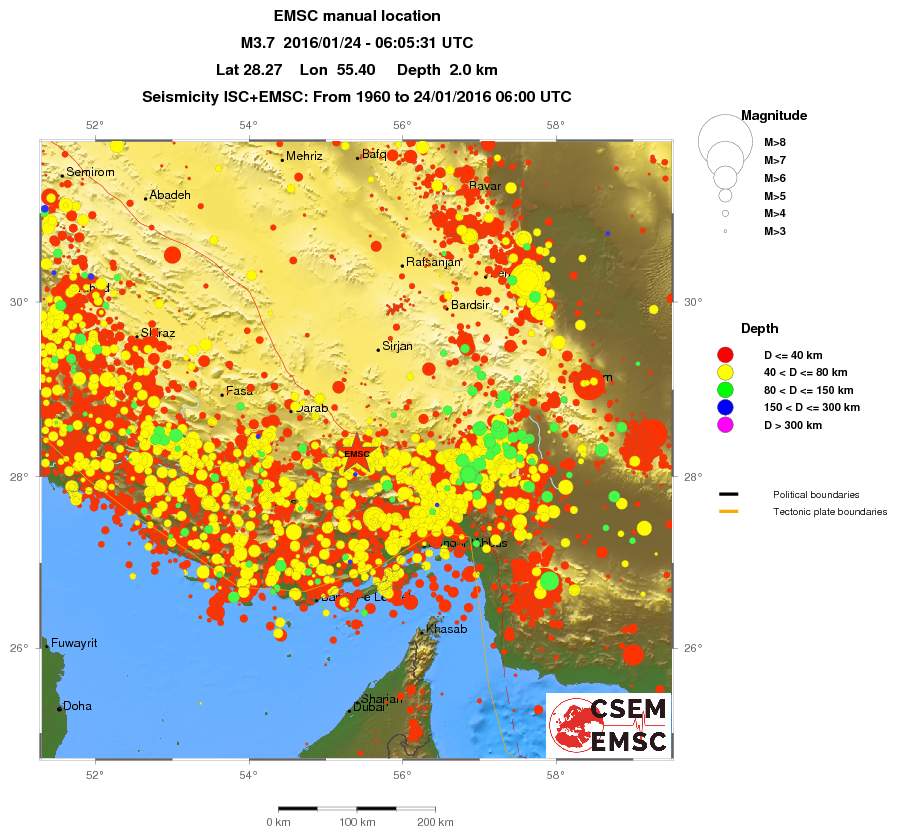 regional historical seismicity