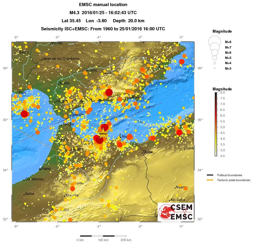 regional magnitude historical seismicity