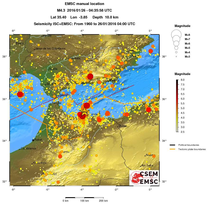 regional magnitude historical seismicity