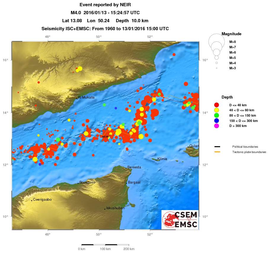 regional historical seismicity