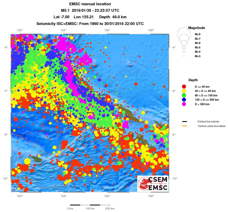 regional historical seismicity