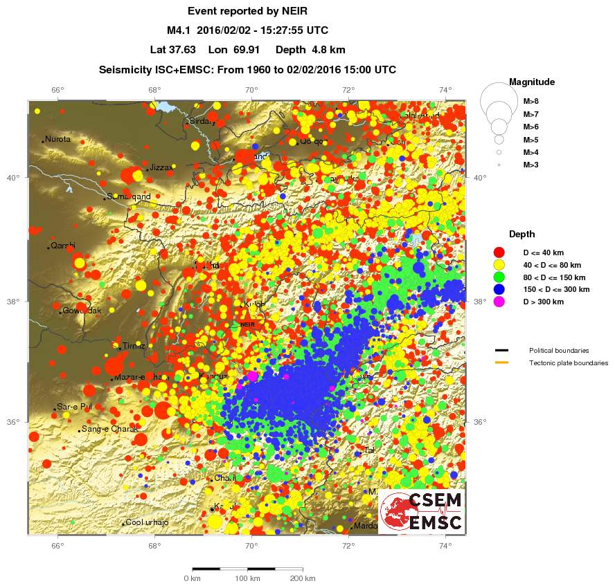 regional historical seismicity