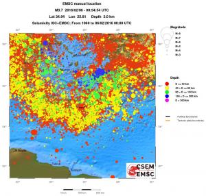 regional historical seismicity