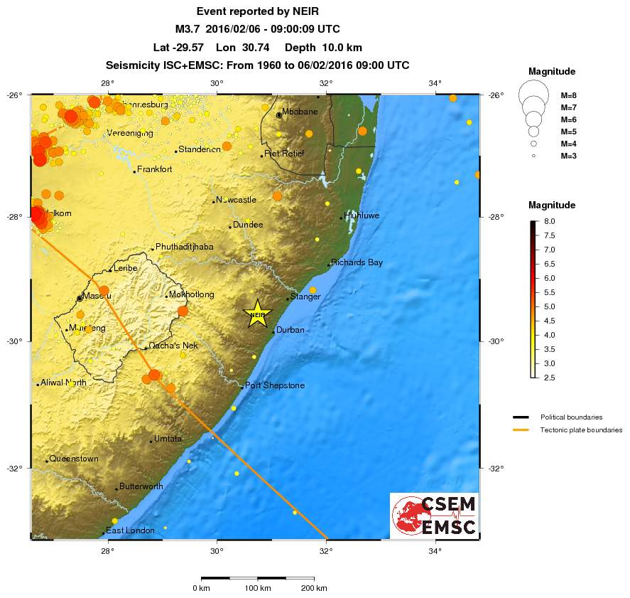 regional magnitude historical seismicity