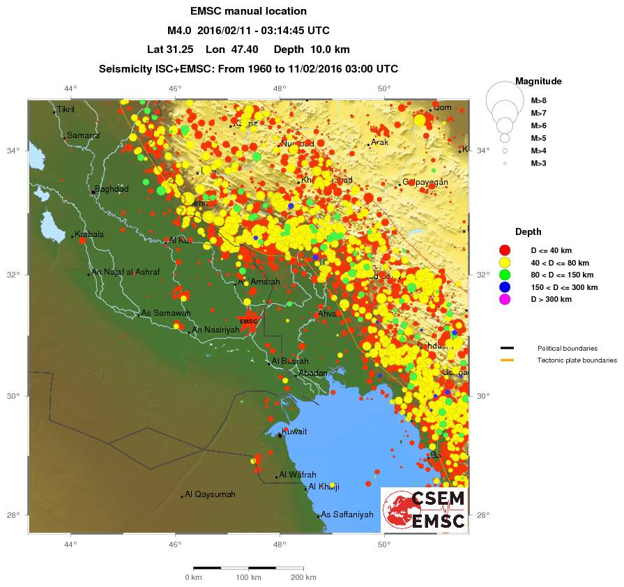 regional historical seismicity