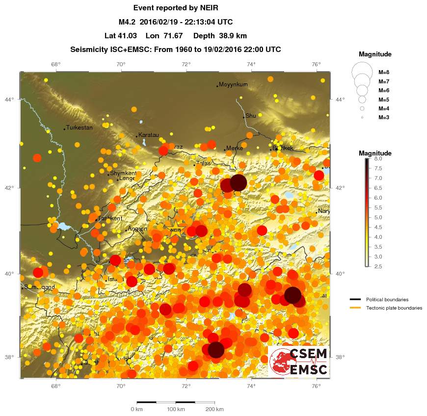 regional magnitude historical seismicity