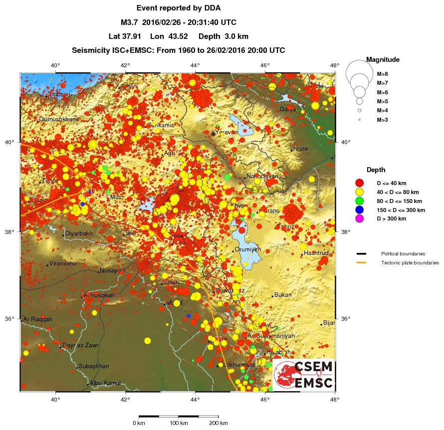 regional historical seismicity