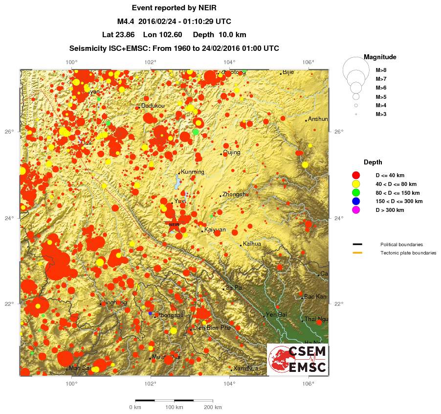 regional historical seismicity
