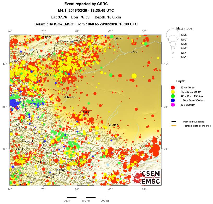 regional historical seismicity