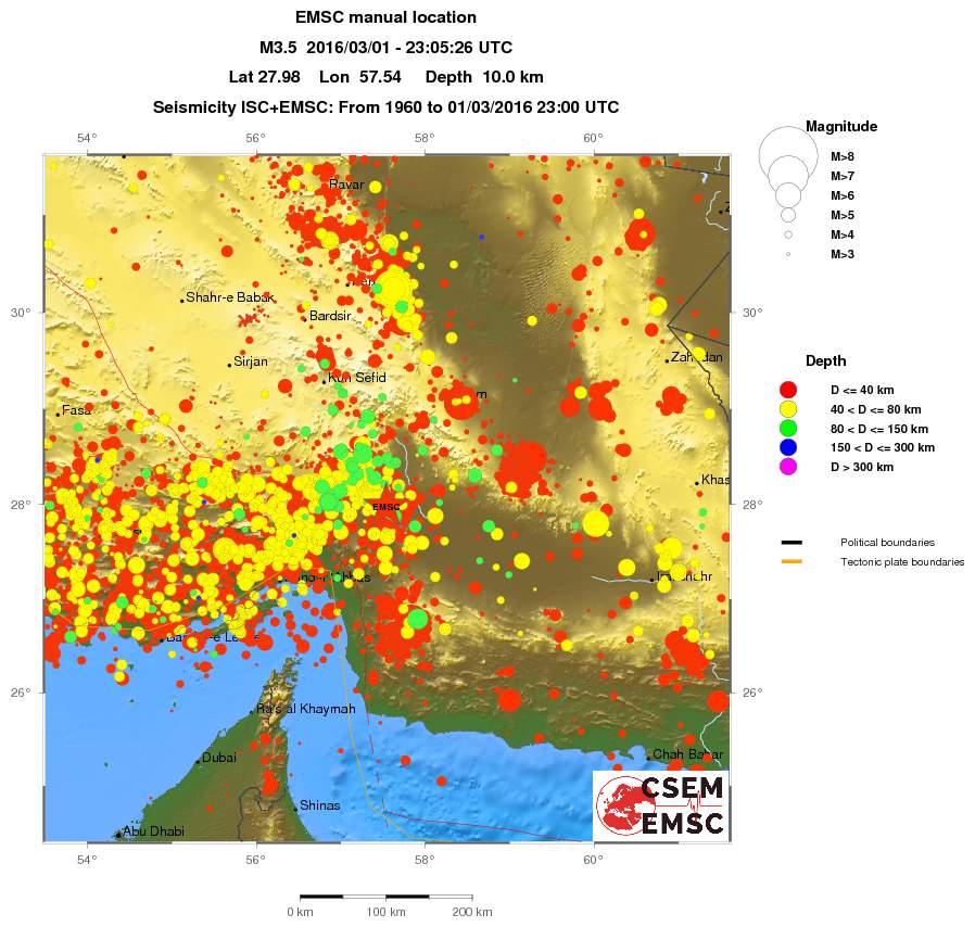 regional historical seismicity
