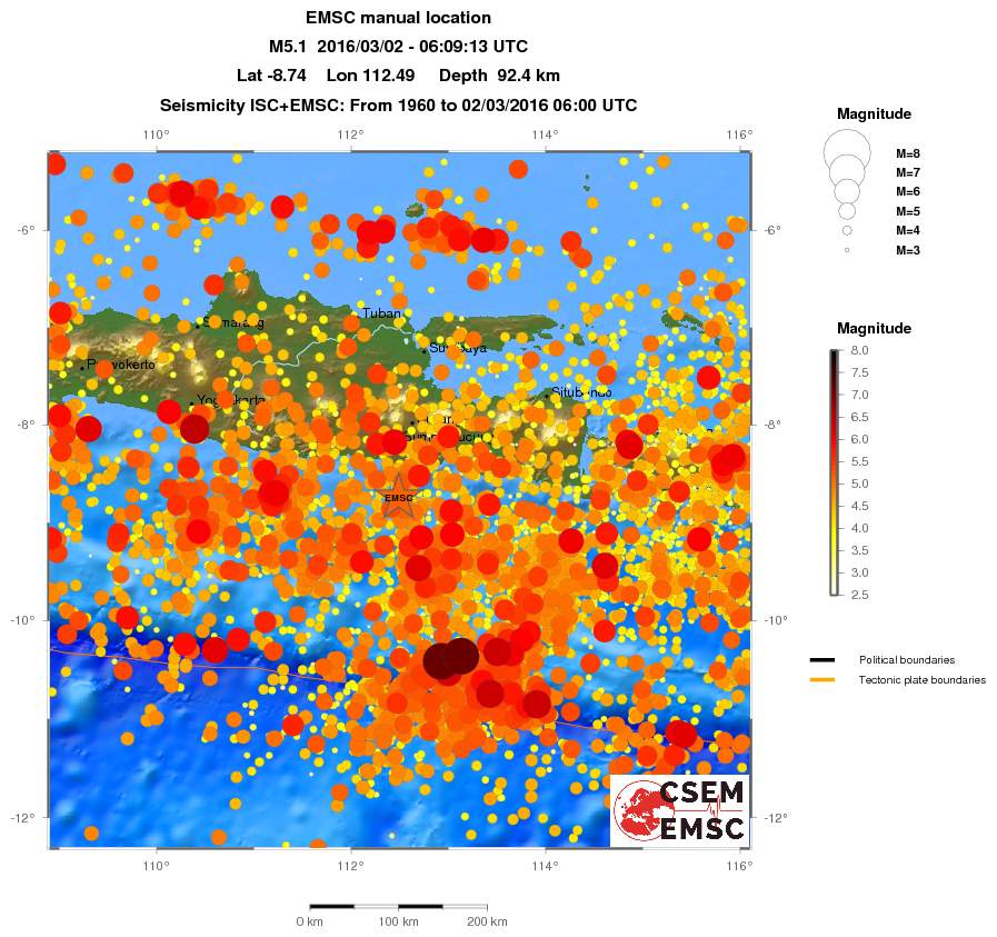 regional magnitude historical seismicity