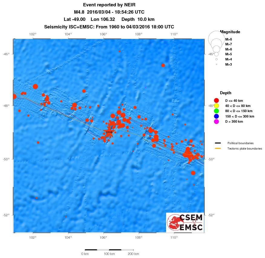 regional historical seismicity