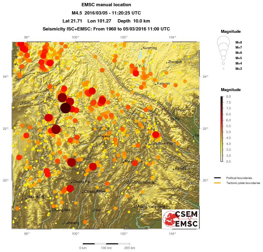regional magnitude historical seismicity