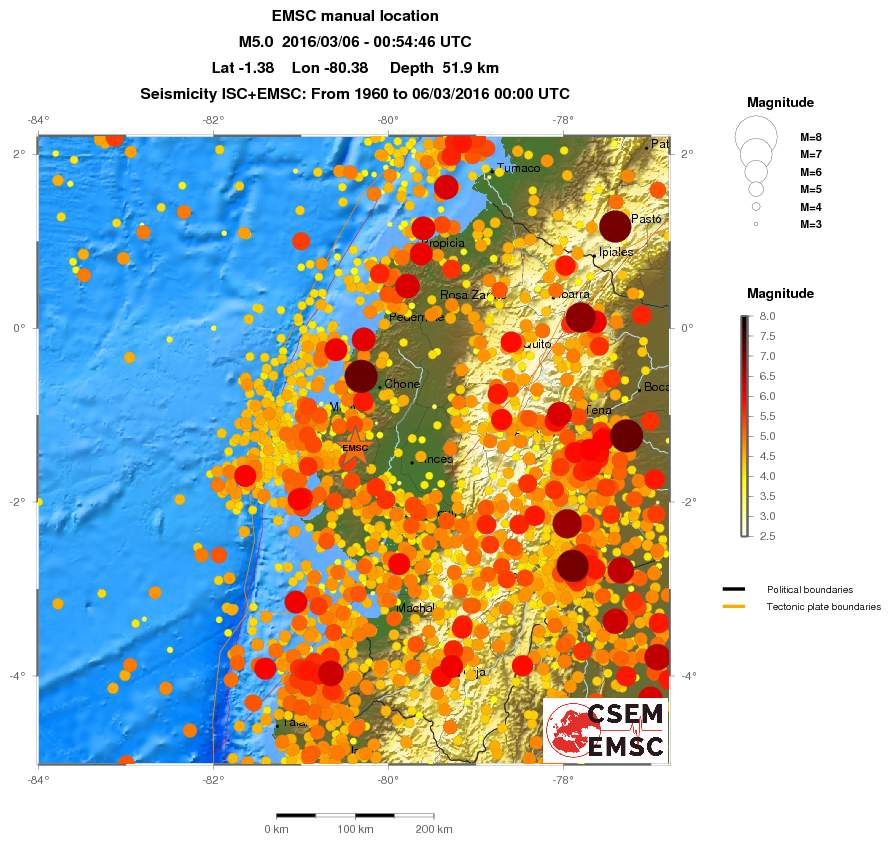 regional magnitude historical seismicity