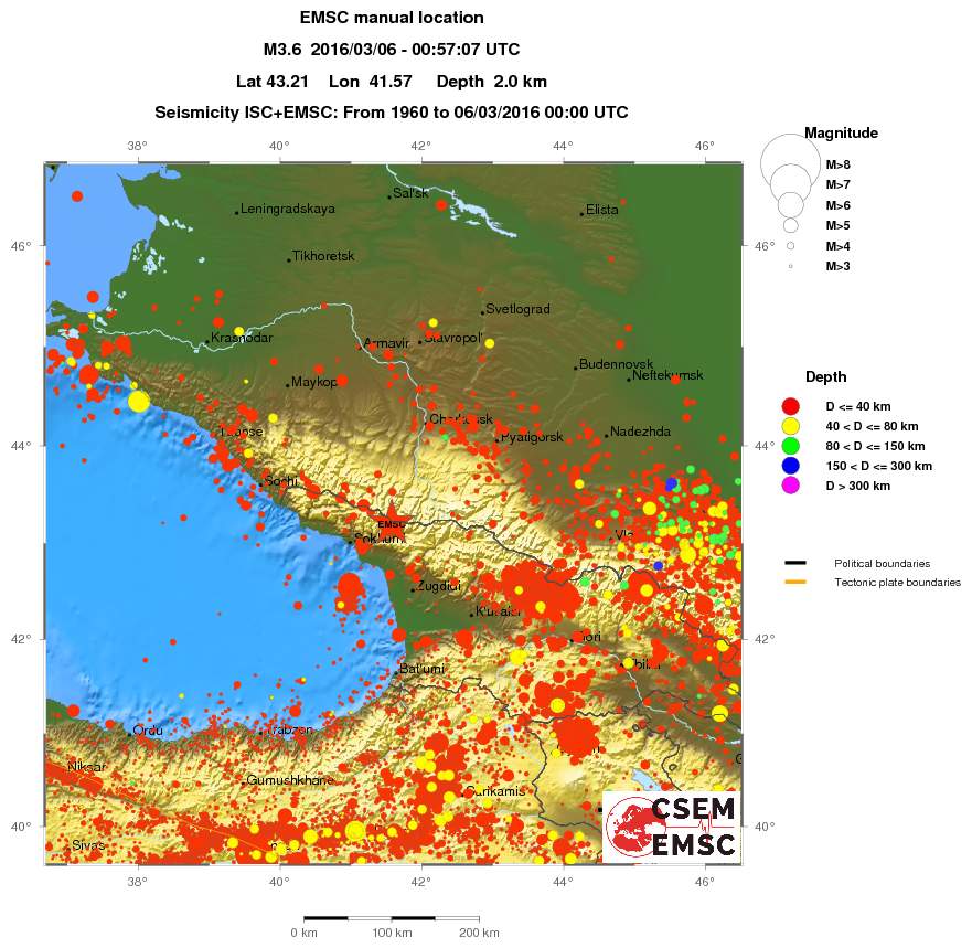 regional historical seismicity