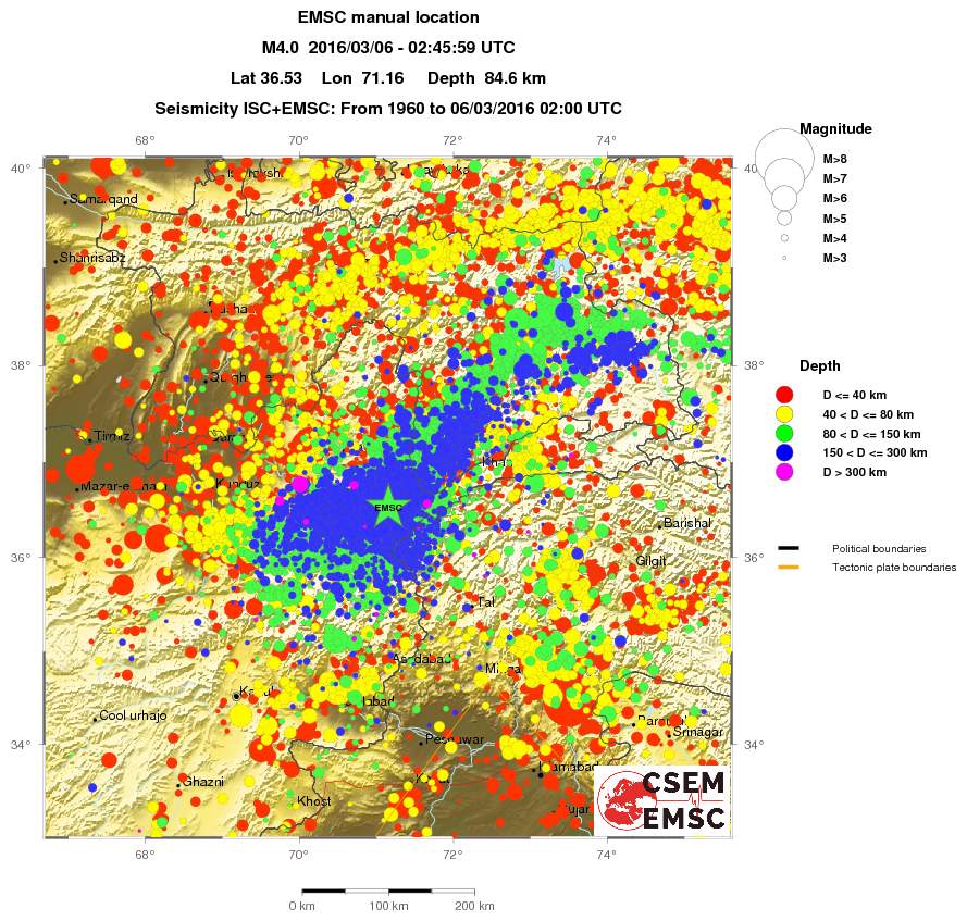 regional historical seismicity