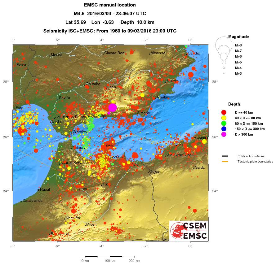 regional historical seismicity