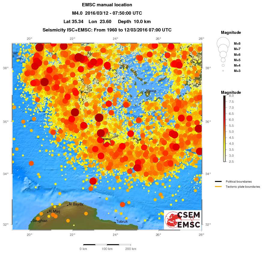 regional magnitude historical seismicity
