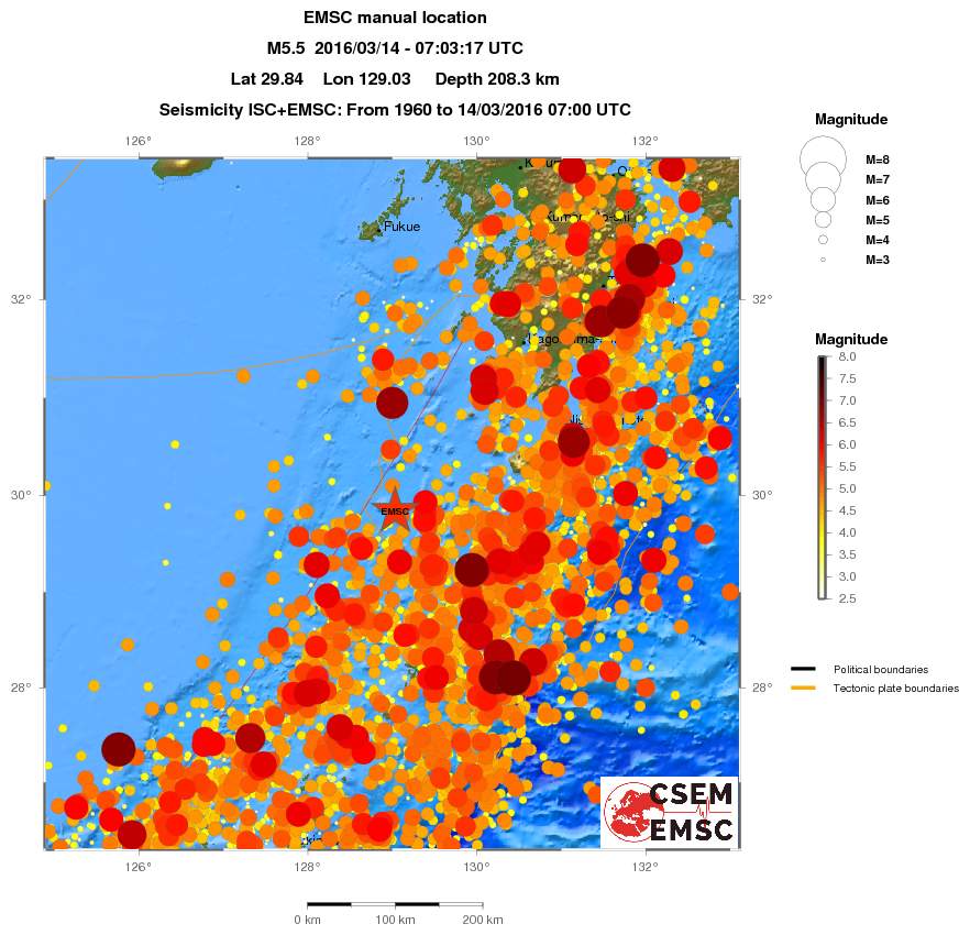 regional magnitude historical seismicity