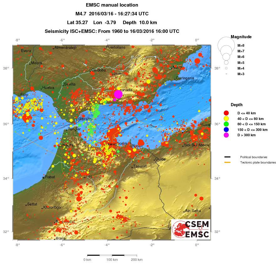 regional historical seismicity