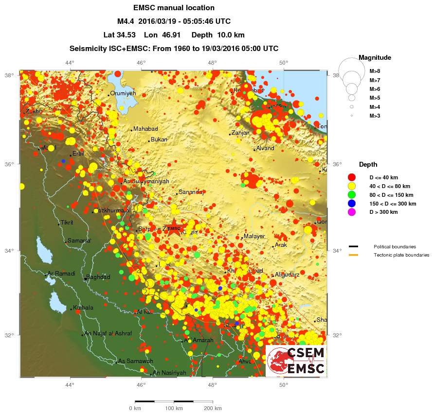 regional historical seismicity