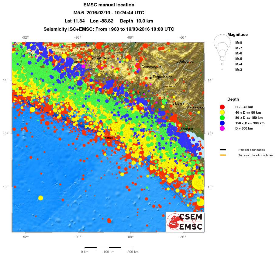 regional historical seismicity