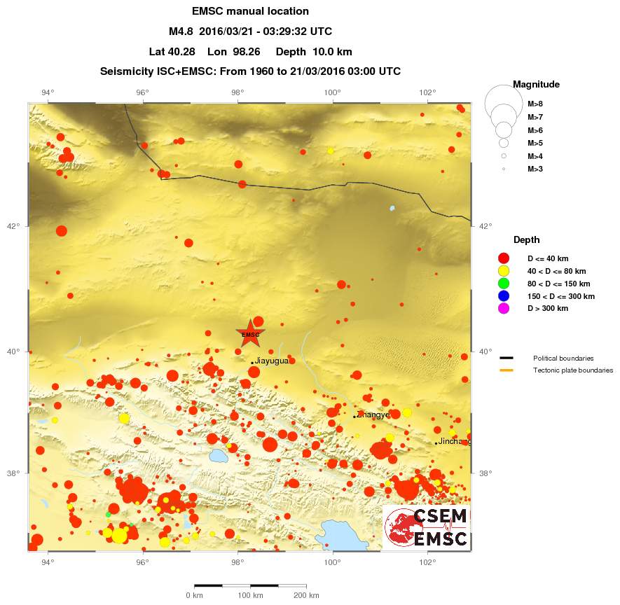 regional historical seismicity