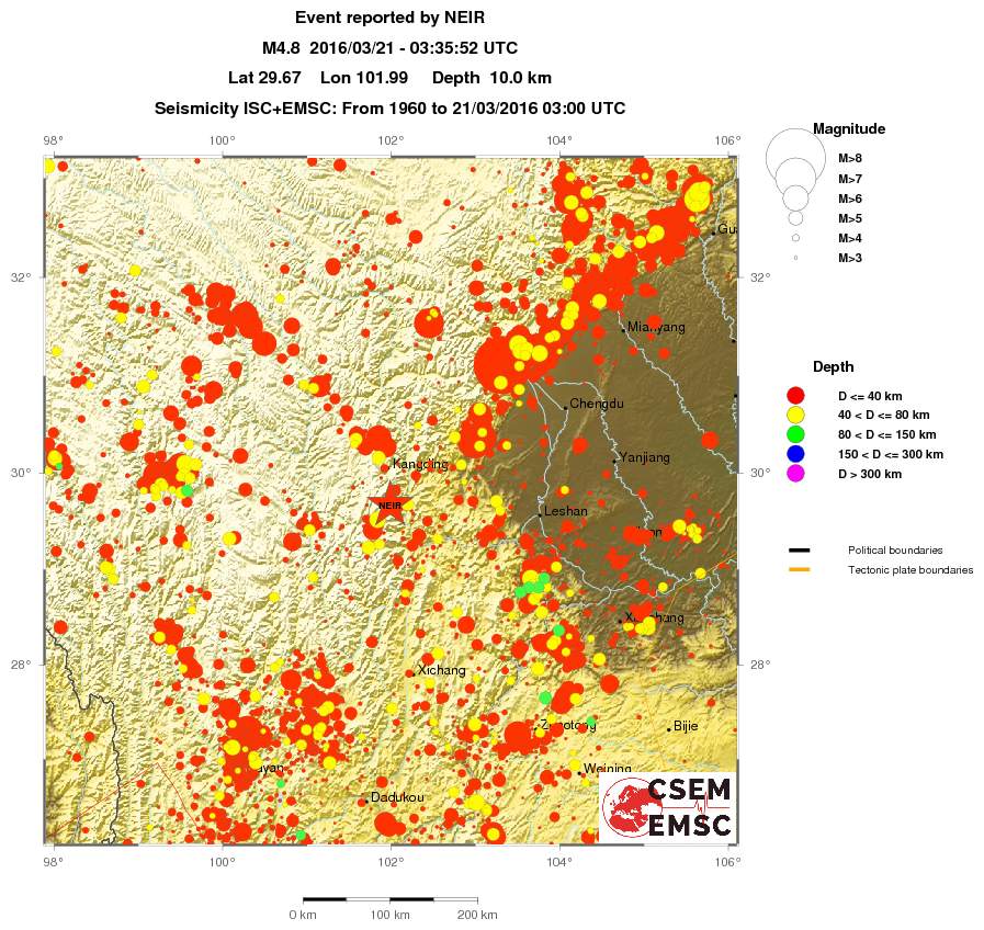 regional historical seismicity