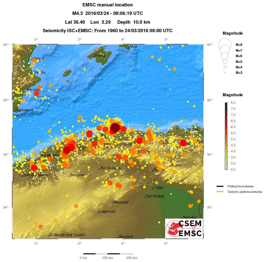 regional magnitude historical seismicity