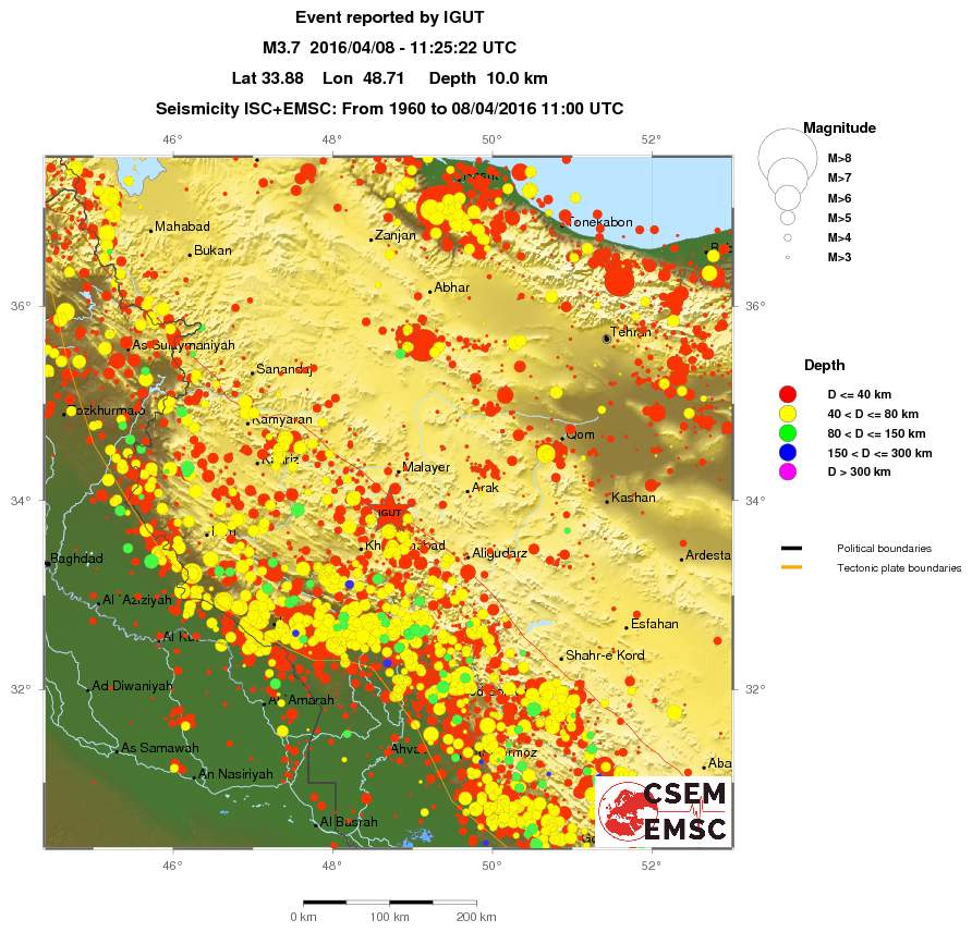 regional historical seismicity