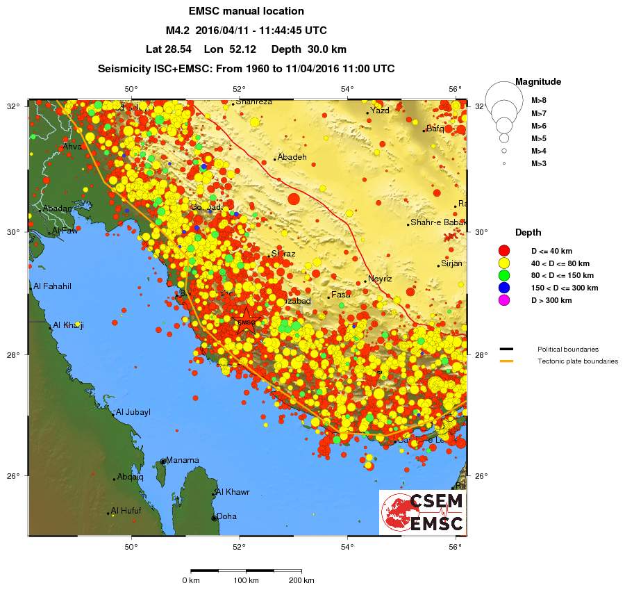 regional historical seismicity