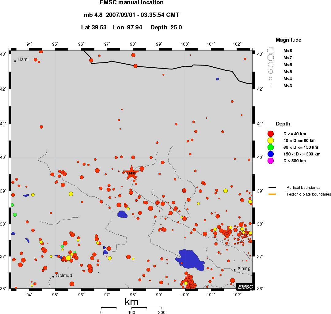 regional historical seismicity