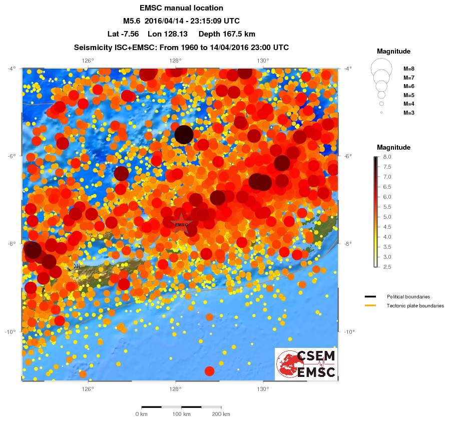 regional magnitude historical seismicity