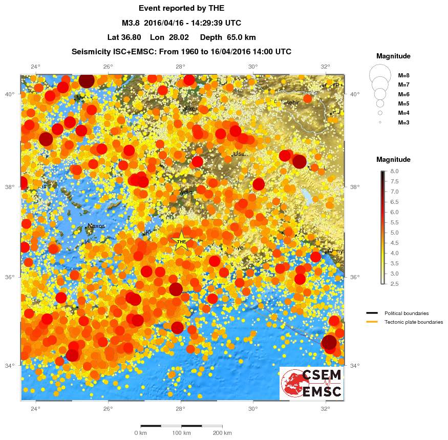 regional magnitude historical seismicity