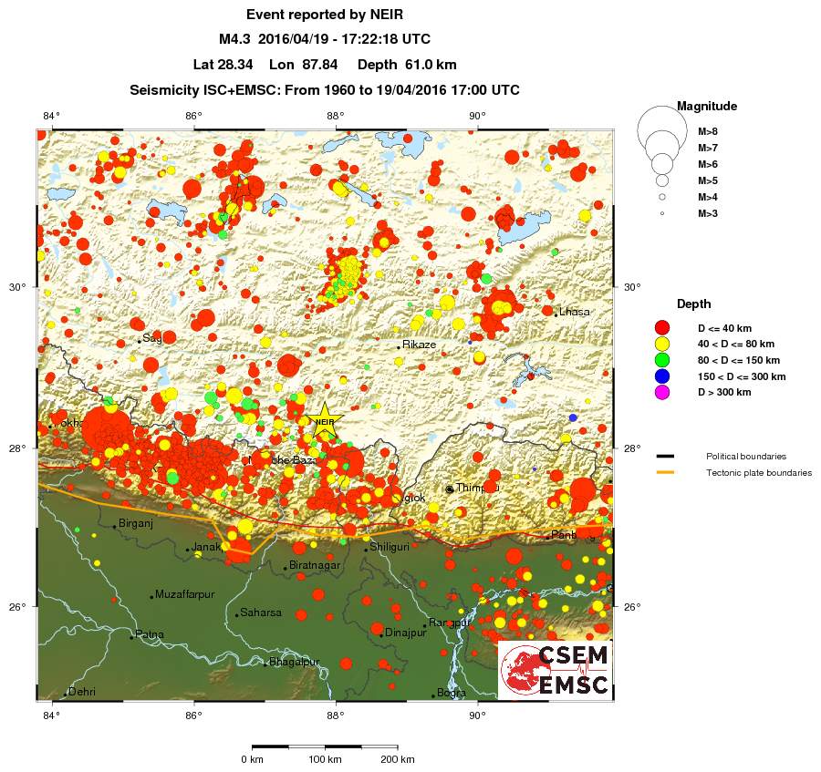 regional historical seismicity