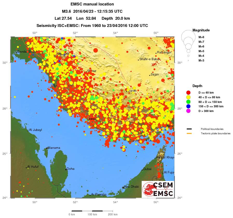 regional historical seismicity