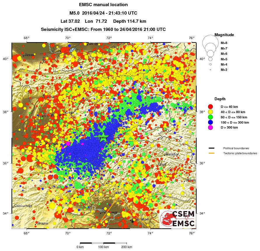regional historical seismicity