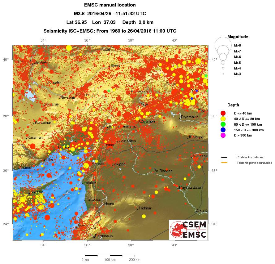 regional historical seismicity